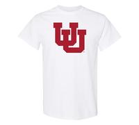 NCAA Officially Licensed College - University Team Mascot/Logo Basic T Shirt, University of Utah Utes White, L
