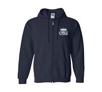 NCAA Primary Logo, Team Color Full Zip Hoodie, College, University, Old Dominion Monarchs Navy, S