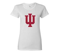 NCAA Primary Logo, Team Color Womens T Shirt, College, University, Indiana Hoosiers White, S