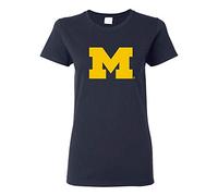 NCAA Primary Logo, Team Color Womens T Shirt, College, University, Michigan Wolverines Navy, M