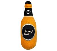 NCAA PURDUE BOILERMAKERS BEER BOTTLE PLUSH DOG & CAT SQUEAK TOY- Cutest STADIUM SODA BOTTLE SNACK Plush Toy for DOGS & CATS with INNER SQUEAKER & Beautiful Football/Basketball Team Name/Logo