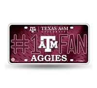 NCAA Rico Industries #1 Fan Metal License Plate Tag, Texas A&M Aggies
