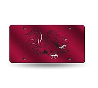 NCAA Rico Industries Laser Inlaid Metal License Plate Tag, South Carolina Fighting Gamecocks
