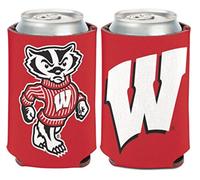 NCAA University Wisconsin Badgers 1 Pack 12 oz. 2-Sided Can Cooler