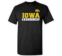 NCAA Wrestling Slant, Team Color T Shirt, College, University - black - S