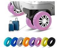 NCANBUS Luggage Wheel Covers, Luggage Wheel Protector Covers for 2-2.4 inchs Wheels Suitcases，Anti-Scratch & Noise Reduction Design, Silicone MaterialDurable Travel Case Accessories, Pink, S, Unisex
