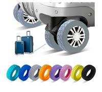 NCANBUS Luggage Wheel Covers, Luggage Wheel Protector Covers for 2-2.4 inchs Wheels Suitcases，Anti-Scratch & Noise Reduction Design, Silicone MaterialDurable Travel Case Accessories, Grey, S, Unisex
