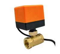 NCCNATMHP 1/2" 3/4" 1" 2" Motorized Ball Valve 220V 12V 24V Brass Electric Ball Valve Three Wire or Two Line Brass Ball Valve(12VDC,CR02)
