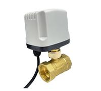 NCCNATMHP 1/2" 3/4" 1" 2" Waterproof Motorized Ball Valve 220V 12V 24V Brass Electric Ball Valve Three Wire or Two Wire Ball Valves(24VDC,CR02)