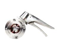NCCNATMHP 19/25/32/38/45/51mm Pipe OD x 1.5" 2" Tri Clamp Butterfly Squeeze Trigger Flow Control Valve 304 Stainless(45mmPipeOD K64mm)