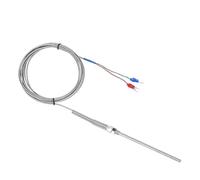 NCCNATMHP 1PCS 0-800 degree M8 1m 2m 3m 5m K J PT100 Type 50mm 150mm 100mm 200mm Probe Screw Thread Cable Thermocouple Oven Temperature Sensor(2m M8 K)