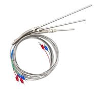 NCCNATMHP 1PCS Thermocouple M8 0.5m 1m 2m 3m Type K J PT100 50mm 100mm 150mm 200mm Compression Spring Probe Temperature Sensor 0-400℃(2m Type PT100)
