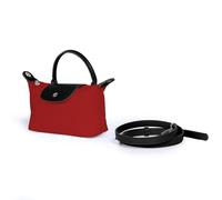 NCEDN Genuine Leather Mini Tote Bag for Women - Lightweight Waterproof Nylon Crossbody Bag with Zipper & Adjustable Strap, Stylish Everyday Purse for Work, Travel, and Shopping, Red