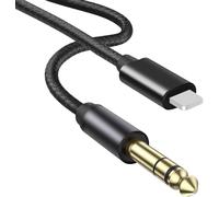 NCGGY i-phone to 6.35mm 1/4 inch Audio Aux Jack Cable 2M,6.35mm TRS aux stereo Cable for i-Phone13,14,12,11,XR,XS,8,7,i-Pad, Amplifier,Speaker,Headphone,Mixer.