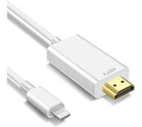 NCGGY Light ning to HDMI Adapter Cabl e,HDMI Cable for i-Phone,2M 1080P Digital AV Adapter Sync Screen Connector Cable Compatible for Phone 14 13 12 11 XS i-Pad to HDTV Projector Monitor