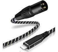 NCGGY Lightn ing to XLR Male Output Audio Cable 10FT,i Phone to XLR Audio Stereo Cable,for Amplifier, Speaker, Mixer Console, etc(No Audio Recording Support)