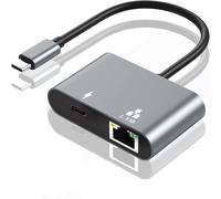 NCGGY USB C to Ethernet Adapter, 2.5Gbps High-Speed Network Adapter with 120W Charging Port,RJ45 Gigabit LAN Adaptor, Compatible with Thunderbolt 3 Mac,i Phone 15 16,MacOS,Tablet, iPadPro/Air