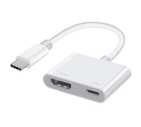 NCGGY USB C to HDMI Adapter, Type C to HDMI 4K HD Video & Audio Sync Screen Converter, Compatible with iPhone 15/15 Pro, iPad Pro, Samsung Galaxy S24, MacBook Pro/Air, Huawei P40/P30