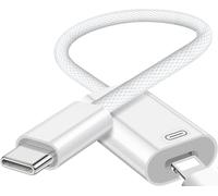 NCGGY USB C to Lighting Headphone Audio Adapter,Type C to Lighting Headphone,Audio,Charging & Data Transfer Converter Compatible with i-Phone 16/16 Pro/15/15 Plus,i-Pad Air/Pro,Mac-Book Pro,Galaxy S22