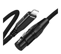 NCGGY USB Microphone Cable,Upgraded XLR to USB-A Cable with 24bit/96KHz XLR Recording Cable for Podcasting Recording,Mic Adapter for PC, Laptop-2M/6FT