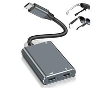 NCGGY XREAL Hub Charging and Play Adapter,XREAL Air 2 Pro Charging Adapter,Power Your AR Glasses While Charging Your Source Device, Like Steam Deck,S-witch,i-Phone 15 or Android Phone,Support 65W