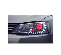 NCGLEQVW Doxa Car Styling Compatible For VW J/etta MK6 Headlights 2011-2015 Headlight DRL Bi Xenon Lens High Low Beam Parking Fog Lamp(5000K)