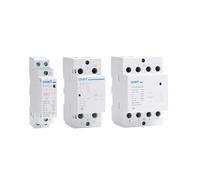 NCH8 20A 25A 40A 63A Din Rail Household AC Contactor 220V 230V 380V 400V 1NO1NC 2NO 2NC 4NO 1 Single 3 Three Phase(NCH8-25,2NO)