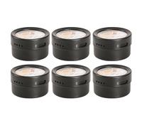 Nchdewui 6 Pcs Magnetic Spice Tins, Magnetic Condiment Tins with Transparent Lid, Spice Jars Set, Containers Stick On Refrigerator for Storing Herbs, Spices (Black)