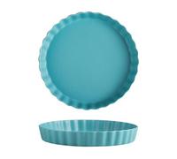 Nchdewui Ceramic Pie Dish, Pie, Tart & Quiche Pans, Ceramic Baking Pan for Cake, Quiche, Flan, Dishwasher & Microwave & Oven Safe (Sky Blue)