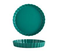 Nchdewui Ceramic Pie Dish, Pie, Tart & Quiche Pans, Ceramic Baking Pan for Cake, Quiche, Flan, Dishwasher & Microwave & Oven Safe (Dark Green)
