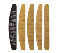 Ncheli Professional Nail File Set 5 Pieces - Premium Kit with Extra Thick Sponge 1.2 cm (Black100 180), Resin and Ultra Thin Wood (150 240) Diamond Washable Grit - Alternative to Large Cardboard