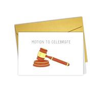 Nchigedy Funny Law School Graduation Card, Gavel Congratulations Card for Law Degree Student, Passing The Bar Exam Cards, New Lawyers Gifts