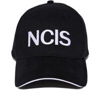 NCIS Embroidered Baseball Cap, Black Adjustable Hat with Naval Criminal Investigative Service Logo