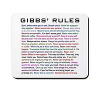 NCIS Gibbs' Rules - Non-slip Rubber Mousepad, Gaming Mouse Pad