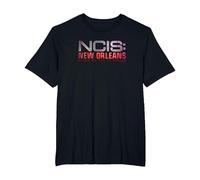 NCIS: New Orleans Neon Sign T-Shirt, Men's Big and Tall, Black, 6X Tall