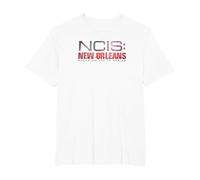 NCIS: New Orleans Neon Sign T-Shirt, Men's Big and Tall, White, 4X Tall