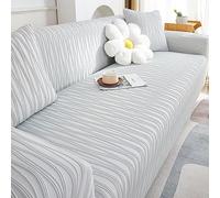 NCLOYN Cooling Summer Sofa Slipcovers for 2/3/4 Seat, Ice Silk Couch Cover Not Stuffy,Non Slip Furniture Protector Replacement for Dogs Cats Pet Living Room(S(1 Seater 90-140cm), Grey)