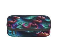 NCLSJFOV 3D Magical Dragon Scales Pattern Print Pencil Case Pencil Bag Pouch,Portable Desigh,Women Travel Makeup Bag, Purse