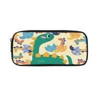 NCLSJFOV Cute Dinosaur Pencil Pouch for Girls Pen Case Holder with Zipper for Kids School Pen Bag Lightweight & Spacious 3Th/4Th Grade Pencil Case