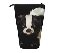 NCLSJFOV Cute Skunk Printed Standing Telescopic Pencil Case - Cute School Pencil Pouch, Makeup Bag, Cosmetic Bag, Pen Holder