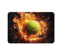 NCLSJFOV Doormat Outdoor Indoor Front Door Mat Non Slip Welcome Mats Tennis on fire Absorbent Entrance Mat for Home Porch Patio Garage 16 x 24 in
