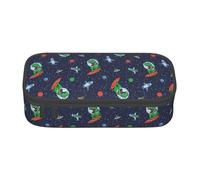NCLSJFOV Funny Astronaut Rocket Personalised Printed Large Capacity Compartment Multifunctional Stationery Pencil Case