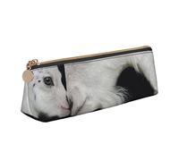 NCLSJFOV Galaxy Leather Pencil Pen Case with Zipper College School Office Organizer Pen Bag Pouch Box for Teen Girl Boy Men Women, Cute Goat Baby with Mother Printing Makeup Bag Leather Pencil Case