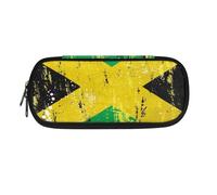 NCLSJFOV Jamaican Flag Pencil Case Box Coin Pouch Cosmetic Bag Office Stationery Organizer for Teen School Bag Green Small Pencil Case Student Pencil Pouch