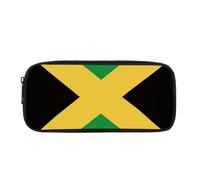 NCLSJFOV Jamaican Flag Pencil Case Pouch Pen Cases Organizer for Kids Pencil Bag Green Pencil Storage Bag Large Makeup Bag for Travel Office College Pens Bag
