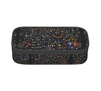 NCLSJFOV Math Formula Large Pencil Case for Girls and Boys, Aesthetic Pencil Bag with Multi Compartments for Adults, Office Stationary Organizer Practical for Kids Teenage Women Men