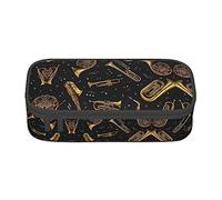 NCLSJFOV Musical Instruments Large Pencil Case for Girls and Boys, Aesthetic Pencil Bag with Multi Compartments for Adults, Office Stationary Organizer Practical for Kids Teenage Women Men