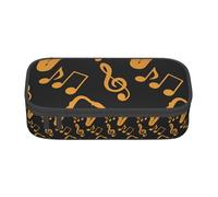 NCLSJFOV Musical Notes Treble Personalised Printed Large Capacity Compartment Multifunctional Stationery Pencil Case