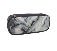 NCLSJFOV Oriental Marble Stone Printed Pencil Case Holder Large Capacity Leather Pen Pencil Pouch Box Organizer for School Office College Adult Boys Girls