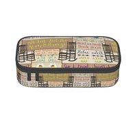NCLSJFOV Porch Rules Large Pencil Case for Girls and Boys, Aesthetic Pencil Bag with Multi Compartments for Adults, Office Stationary Organizer Practical for Kids Teenage Women Men